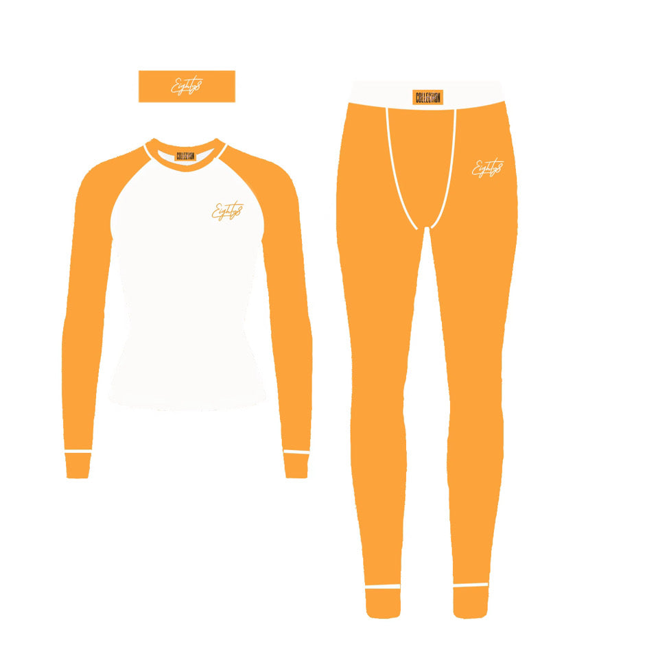 Orange and White Contour Set